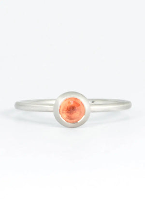 Orange Sapphire Palladium Ring James Newman Jewellery