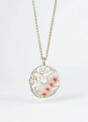 Pink Sapphire Flux Pendant James Newman Jewellery