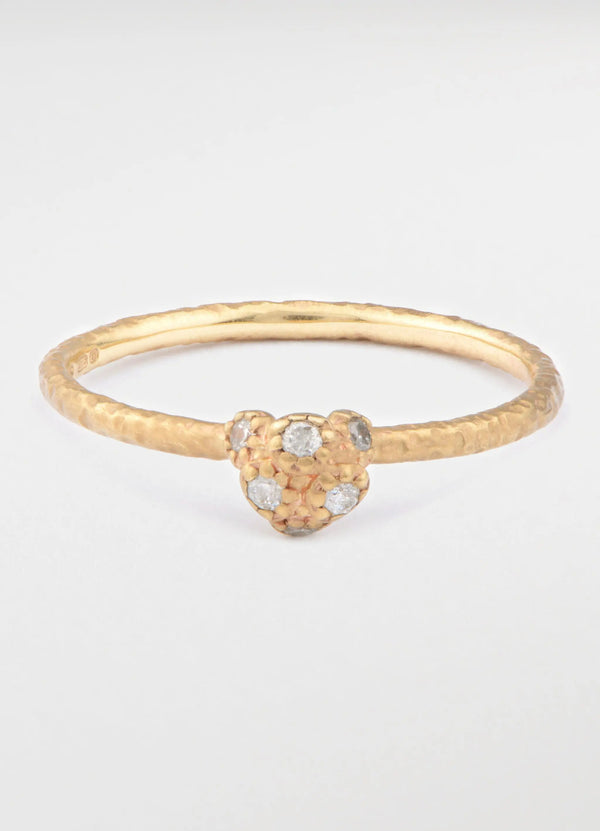 Fiori Tiny 9ct Yellow Gold Cluster Ring - James Newman Jewellery