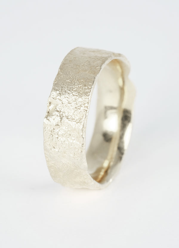 8mm Flux Textured Wedding Rings - James Newman Jewellery
