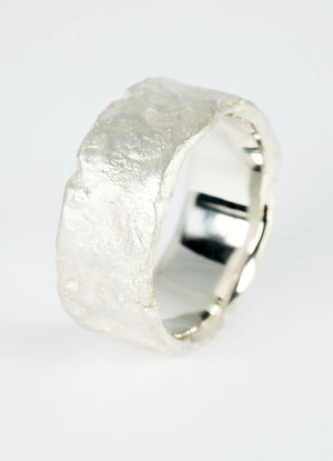 Extra Wide Silver Flux Rings - James Newman Jewellery