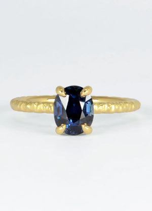 1.2ct Talon Set Sapphire Solitaire Ring James Newman Jewellery