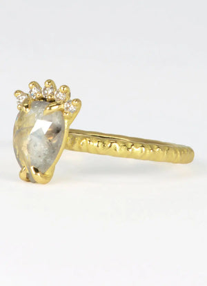 1.33ct Pear Shaped Diamond Tiara Ring James Newman Jewellery