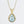 3.8ct Cabochon Pear Aquamarine T-Bar Necklace James Newman Jewellery