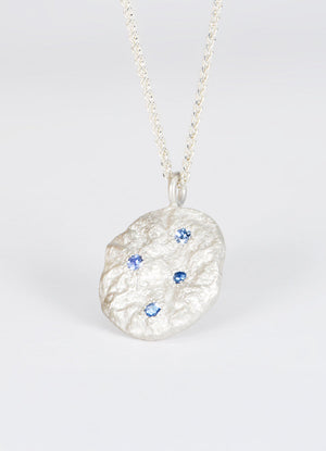 Sapphire Encrusted Silver Flux Pendant James Newman Jewellery