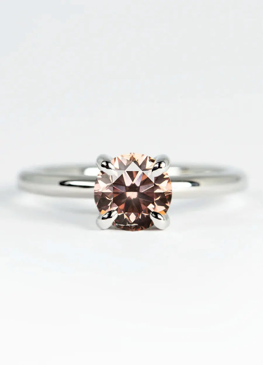 Custom Coloured Diamond Solitaire Engagement Rings – James Newman Jewellery