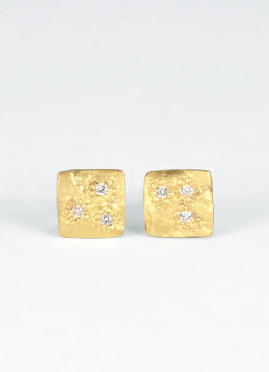 Dainty Square Diamond Flux Studs James Newman Jewellery