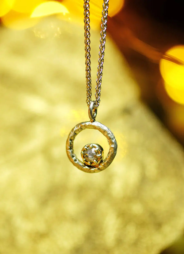 Dainty Swirl Diamond Pendant James Newman Jewellery