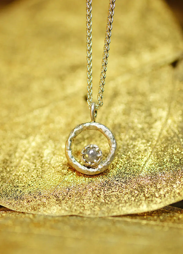 Dainty Swirl Diamond Pendant James Newman Jewellery