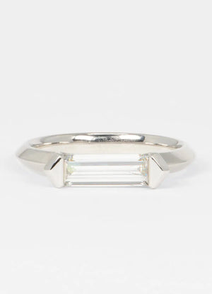 Elongated Baguette Diamond Ring James Newman Jewellery