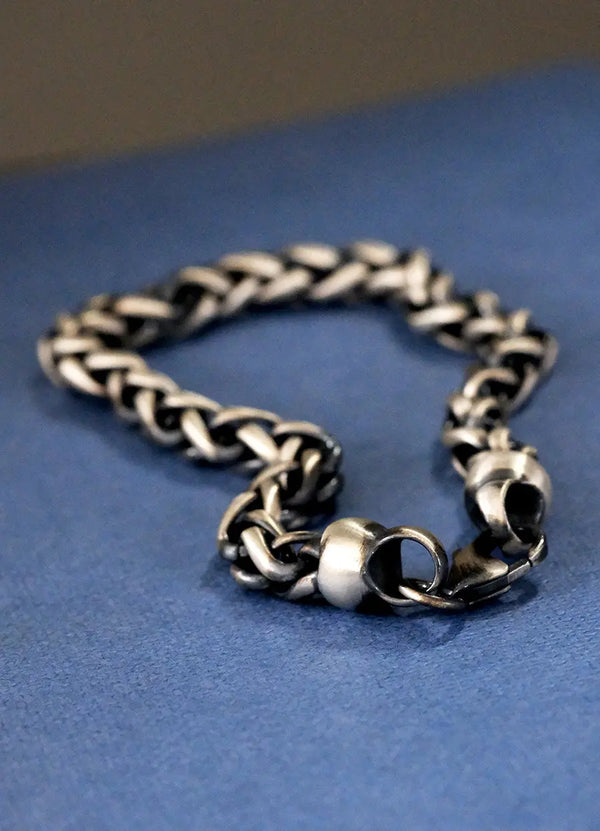 Medium Gauge Silver Bracelet James Newman Jewellery