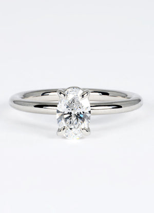 0.76ct Oval Diamond Solitaire Ring James Newman Jewellery