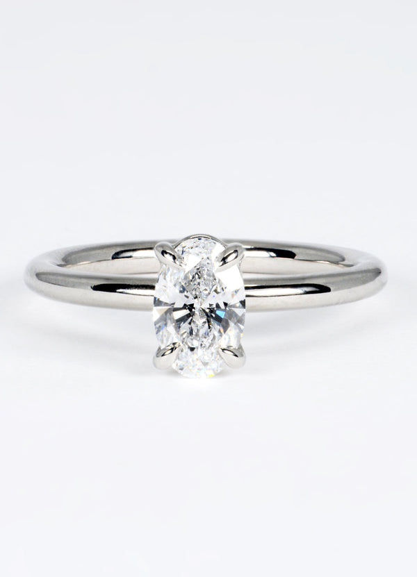 0.76ct Oval Diamond Solitaire Ring James Newman Jewellery