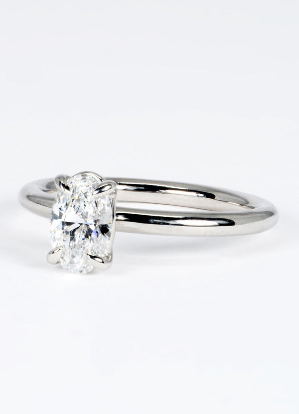 0.76ct Oval Diamond Solitaire Ring James Newman Jewellery