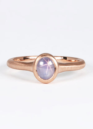 1.04ct Violet Star Sapphire Signet Ring James Newman Jewellery