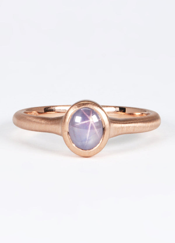 1.04ct Violet Star Sapphire Signet Ring James Newman Jewellery