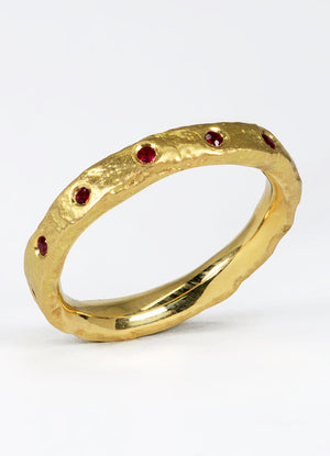 4.5mm Flux Blue Diamond Scatter Ring James Newman Jewellery