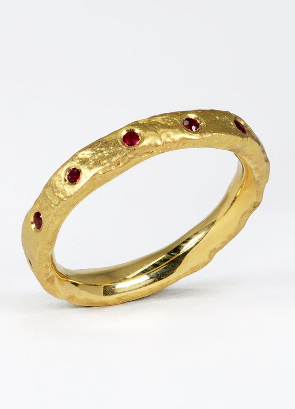 4.5mm Flux Blue Diamond Scatter Ring James Newman Jewellery