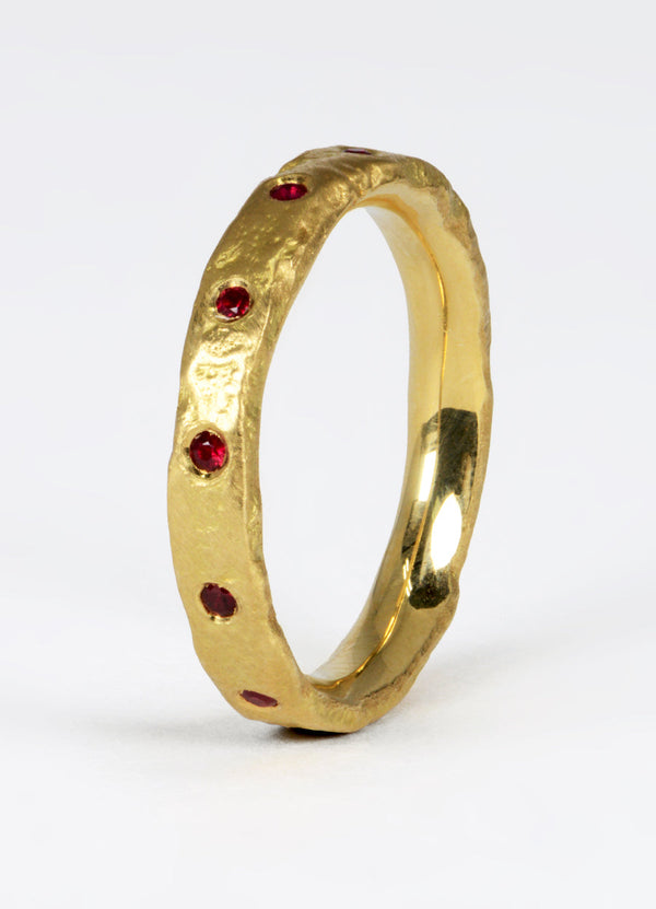 4.5mm Flux Blue Diamond Scatter Ring James Newman Jewellery