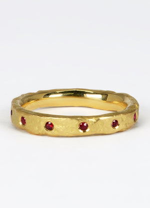 4.5mm Flux Blue Diamond Scatter Ring James Newman Jewellery