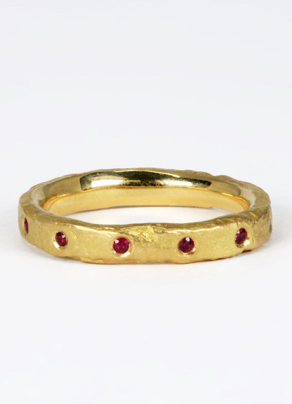 4.5mm Flux Blue Diamond Scatter Ring James Newman Jewellery