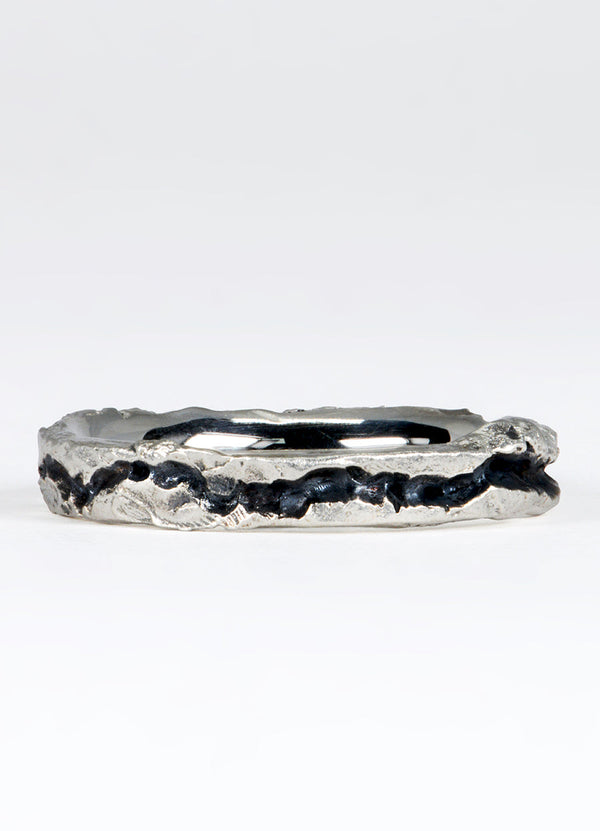 Oxidised Canyon Silver Flux Ring James Newman Jewellery