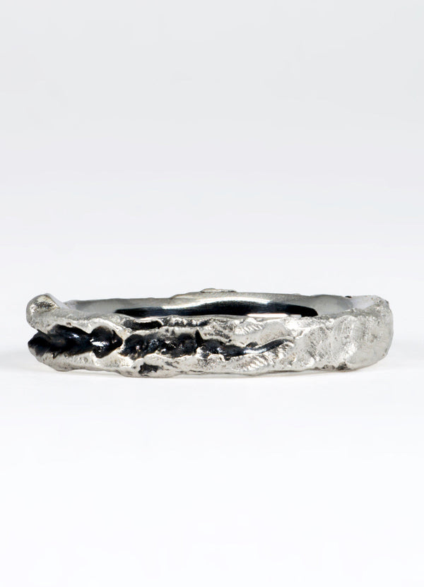 Oxidised Canyon Silver Flux Ring James Newman Jewellery
