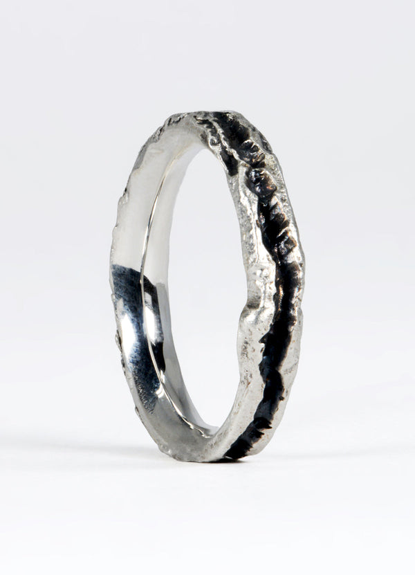 Oxidised Canyon Silver Flux Ring James Newman Jewellery