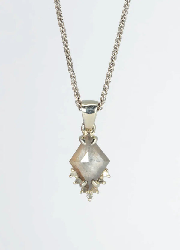 Rhombus Salt & Pepper Diamond Necklace - James Newman Jewellery