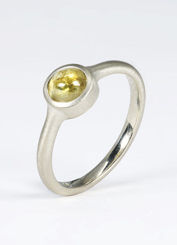 67pt Golden Cabochon Diamond Signet Ring James Newman Jewellery