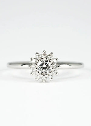 30pt Diamond & Platinum Flora Ring - James Newman Jewellery