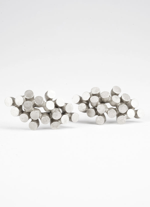 Organic Lyra Cluster Studs - James Newman Jewellery