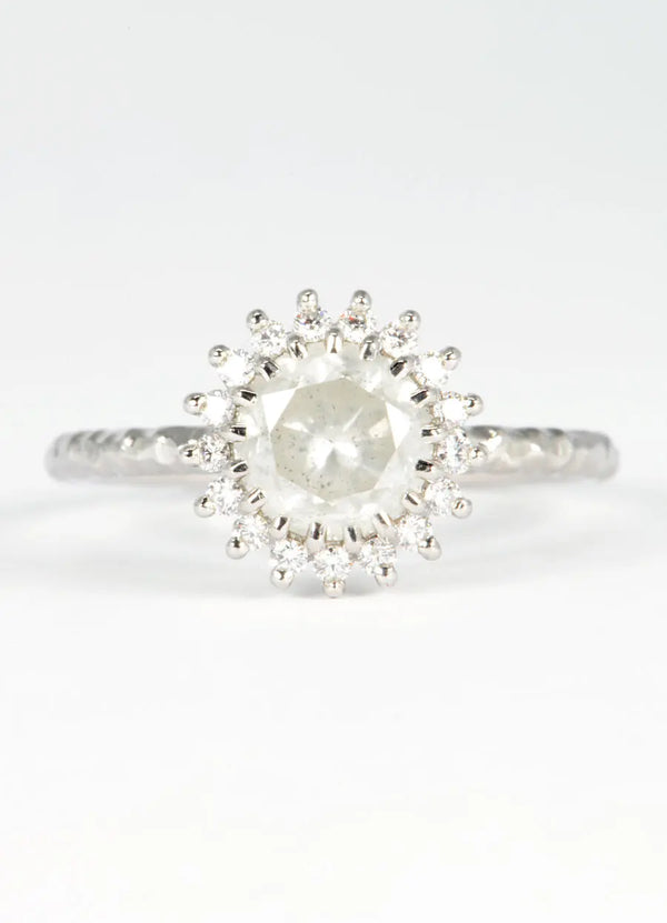 1.46ct Ice Diamond Halo Ring - James Newman Jewellery