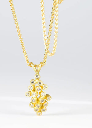 Lyra Diamond Cluster Pendants - James Newman Jewellery