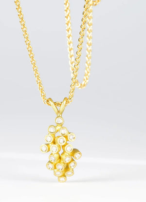 Lyra Diamond Cluster Pendants - James Newman Jewellery