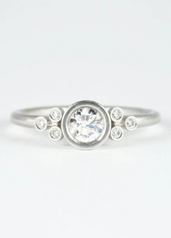 50pt Symmetrical Lyra Diamond Cluster Rings - James Newman Jewellery