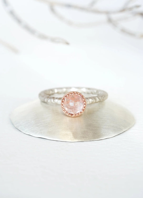 Rose Quartz Gaia Ring - James Newman Jewellery