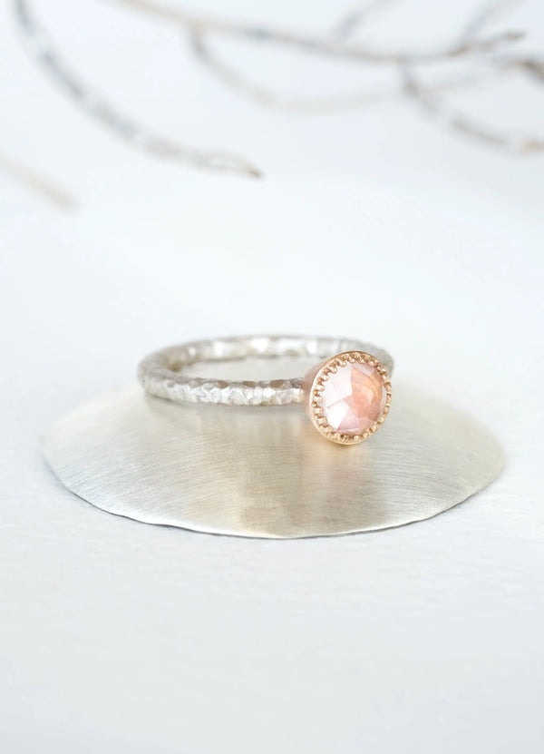 Rose Quartz Gaia Ring - James Newman Jewellery