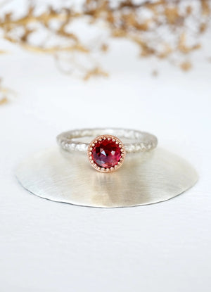 Rhodolite Garnet Gaia Ring - James Newman Jewellery