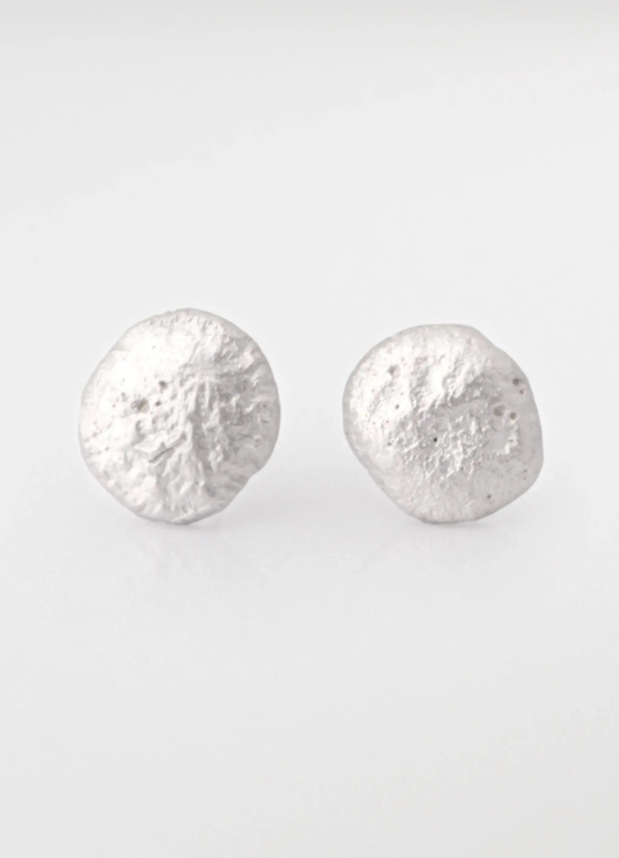 Round Silver Flux Studs James Newman Jewellery