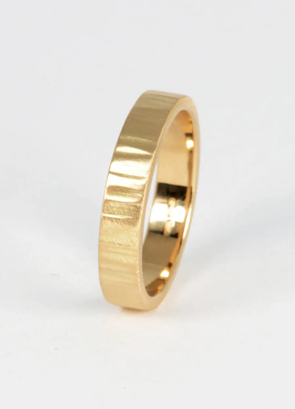 5mm Hand Forged Hammered Wedding Rings - James Newman Jewellery