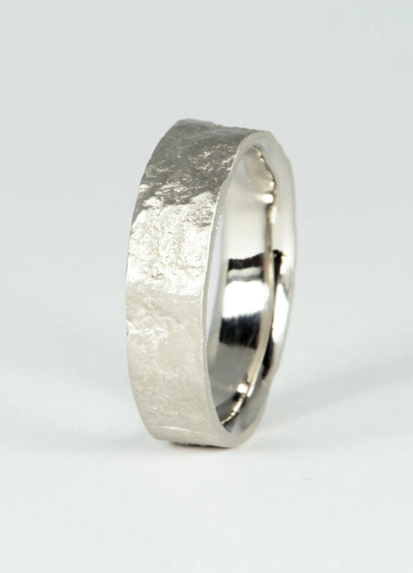 6mm Flux Textured Wedding Rings - James Newman Jewellery