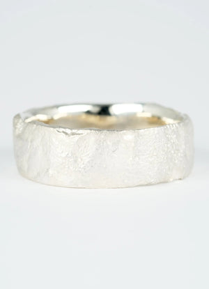 Wide Silver Flux Rings - James Newman Jewellery