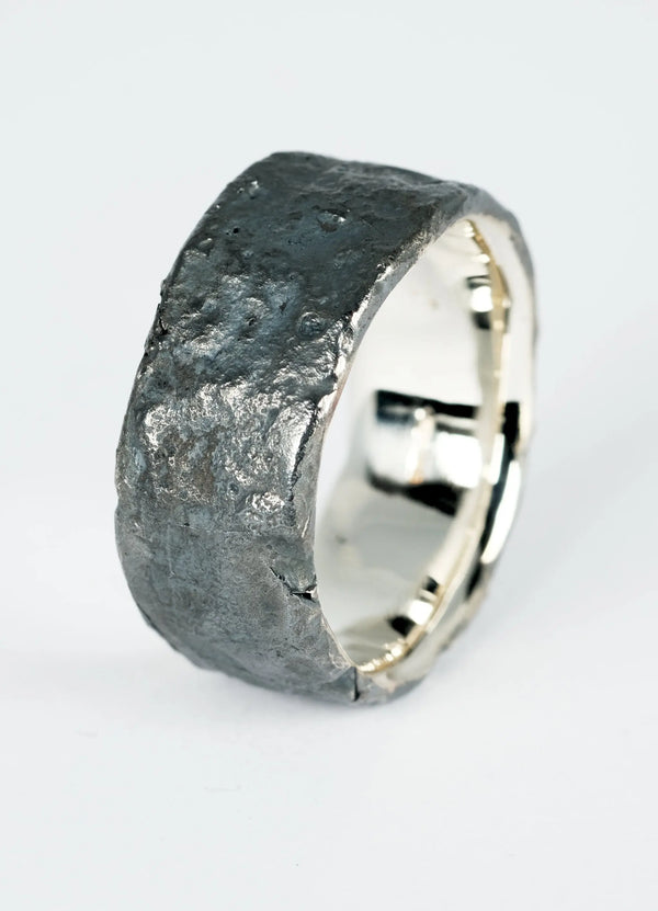 Extra Wide Silver Flux Rings - James Newman Jewellery